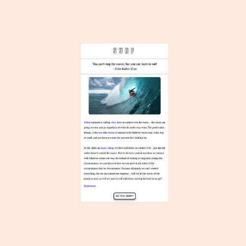 Surf Website Screenshot